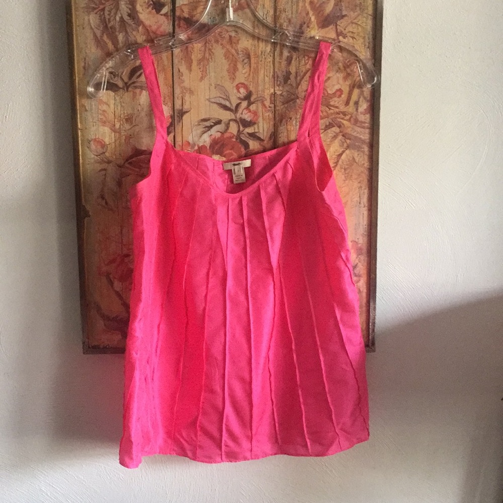 J. CREW 💯% SILK HOT PINK CAMI TANK BLOUSE 0 XS